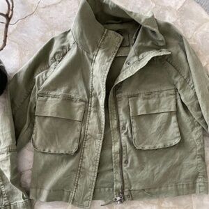 Evereve Best Seller Camp Jacket Army Cilantro - Size XS
